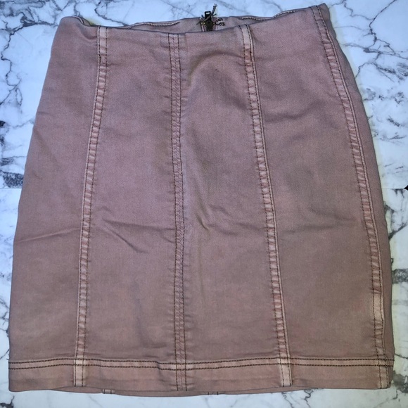 Dusty Rose Mini Skirt - Picture 1 of 3
